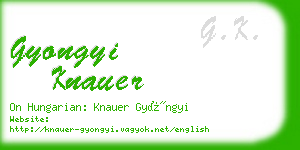 gyongyi knauer business card